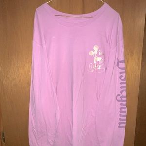 NWT Disney XXL Mauve Disneyland Long Sleeve T-Shirt, Rose Gold Mickey Mouse